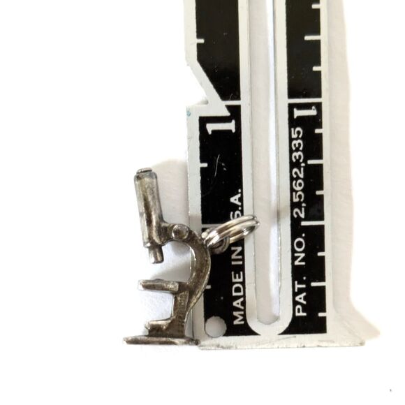 Vintage Sterling Silver 3D Detailed Science Microscope Charm Biology Medical - Picture 6 of 6